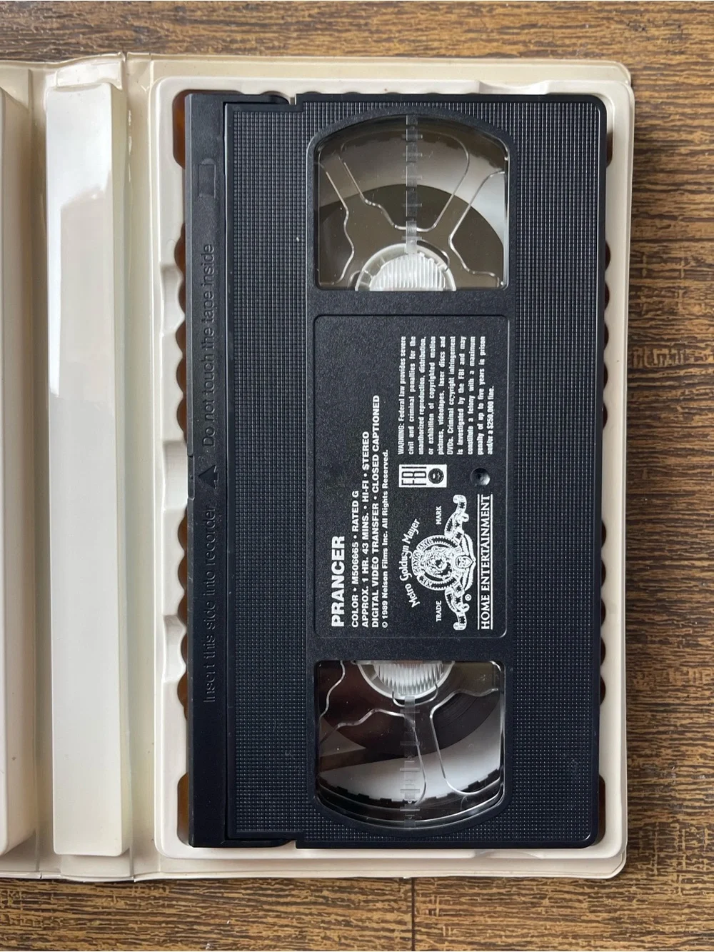 Prancer VHS 1989 MGM Family Entertainment Sam Elliott Case M506665